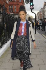 THANIDE NEWTON Arrives at Claridge