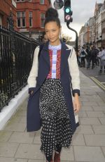 THANIDE NEWTON Arrives at Claridge
