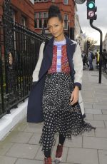 THANIDE NEWTON Arrives at Claridge