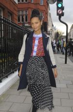 THANIDE NEWTON Arrives at Claridge