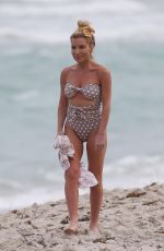 TRACY ANDERSON in Swimsuit on the Beach in Miami 02/23/2018