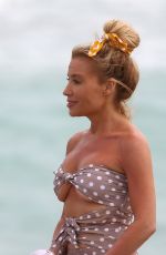 TRACY ANDERSON in Swimsuit on the Beach in Miami 02/23/2018