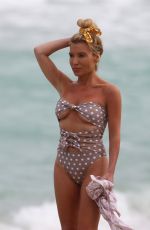 TRACY ANDERSON in Swimsuit on the Beach in Miami 02/23/2018