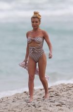 TRACY ANDERSON in Swimsuit on the Beach in Miami 02/23/2018