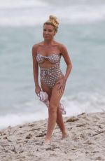 TRACY ANDERSON in Swimsuit on the Beach in Miami 02/23/2018