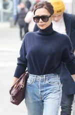 VICTORIA BECKHAM in Jeans Out in New York 02/09/2018