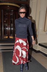 VICTORIA BECKHAM Leaves Her Hotel in London 02/01/2018