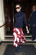 VICTORIA BECKHAM Leaves Her Hotel in London 02/01/2018