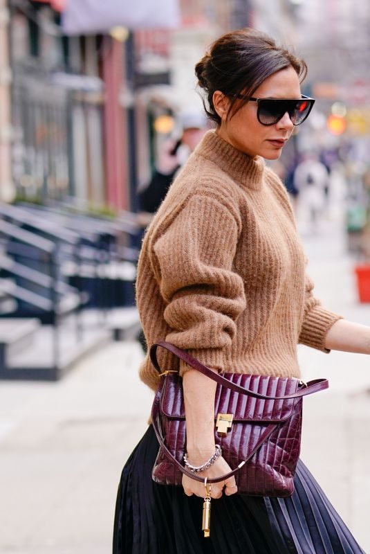 VICTORIA BECKHAM Out at New York Fashion Week 02/08/2018
