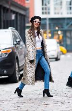 VICTORIA JUSTICE Out at New York Fashion Week 02/09/2018