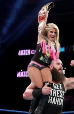 WWE - Mixed Match Challenge - Alexa Bliss & Stroman vs Becky Lynch & Zayn