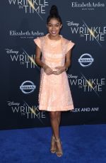 YARA SHAHIDI at A Wrinkle in Time Premiere in Los Angeles 02/26/2018