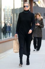 YOLANDA HADID Out and About in New York 02/12/2018
