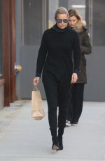 YOLANDA HADID Out and About in New York 02/12/2018