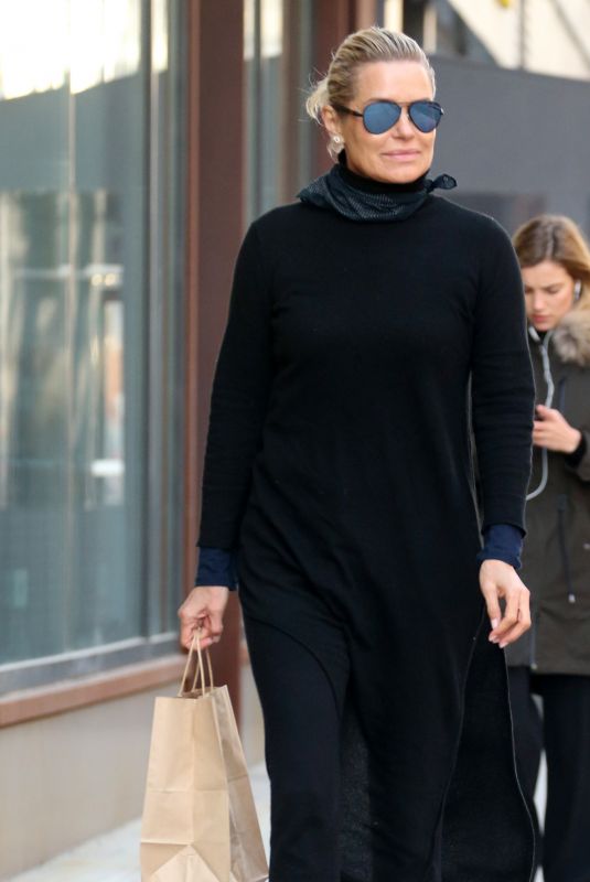 YOLANDA HADID Out and About in New York 02/12/2018