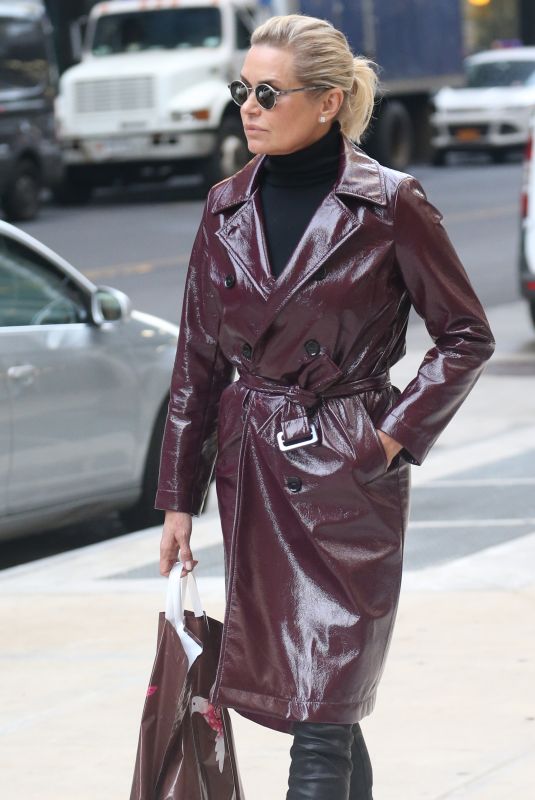 YOLANDA HADID Out in New York 02/15/2018