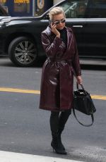 YOLANDA HADID Out in New York 02/15/2018