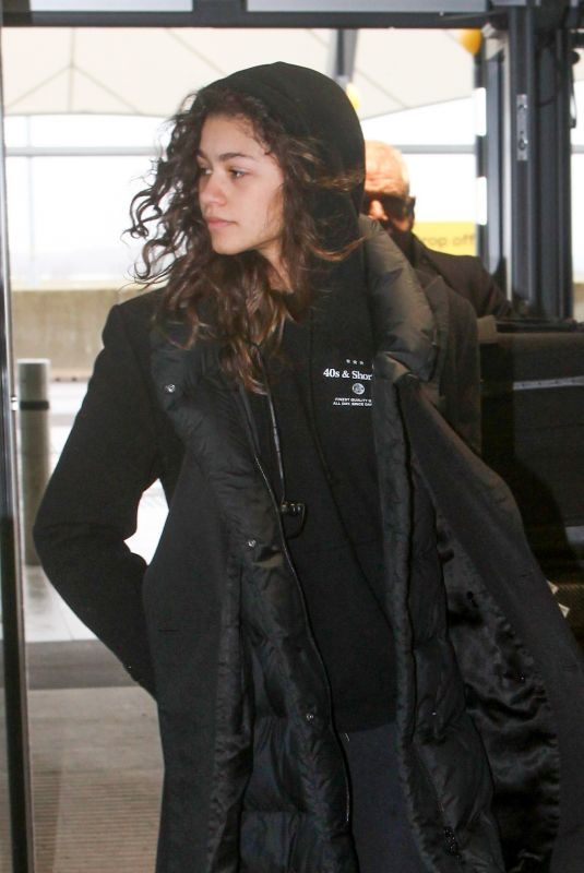 ZENDAYA COLEMAN Arrives at Heathrow Airport in London 02/19/2018