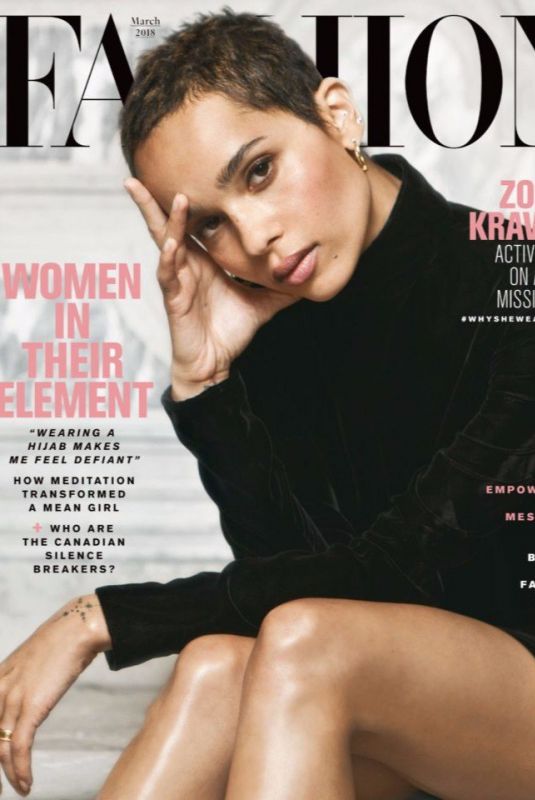 ZOE KRAVITZ in Fashion Magazine, March 2018