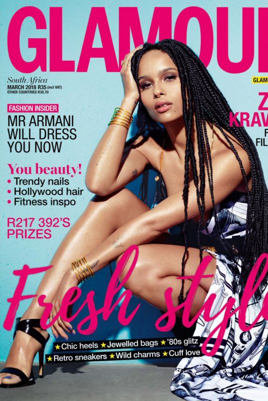 ZOE KRAVITZ in Glamour Magazine, South Africa March 2018