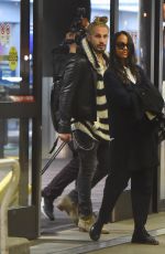 ZOE SALDANA and Marco Perego at LAX Airport in Los Angeles 02/01/2018