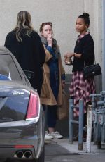 ZOE SALDANA Leaved a Studio in Los Angeles 02/19/2018