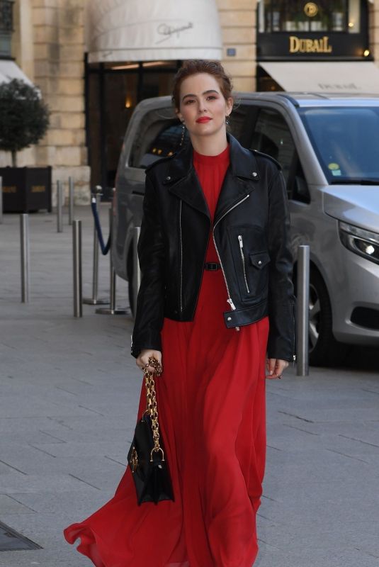 ZOEY DEUTCH Arrives at YSL Fashion Show at Paris Fashion Week 02/27/2017