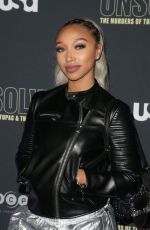 ZONNIQUE PULLINS at Unsolved the Murders of Tupac and the Notorious B.I.G. Premiere in Los Angeles 02/22/2018