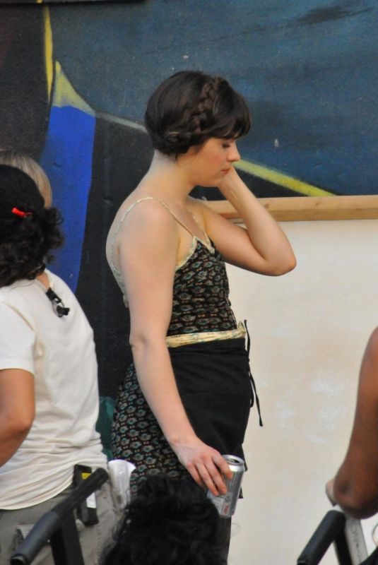 ZOOEY DESCHANEL on the Set of New Girl in Los Angeles 02/07/2018