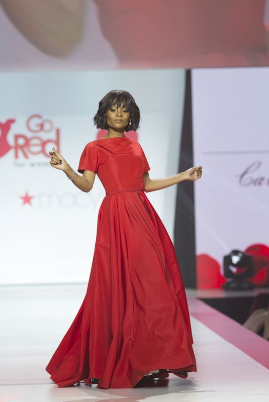 ZURI HALL in Gown by Galia Lahav at Red Dress 2018 Collection Fashion Show in New York 02/08/2018