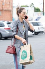 ALESSANDRA AMBROSIO Shopping at Whole Foods in Los Angeles 03/20/2018