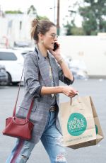 ALESSANDRA AMBROSIO Shopping at Whole Foods in Los Angeles 03/20/2018
