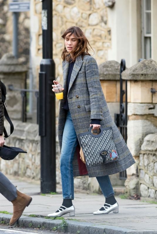 ALEXA CHUNG Out and About in London 03/19/2018