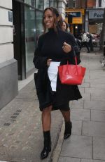 ALEXANDRA BURKE Arrives at BBC Radio 2 in London 03/20/2018