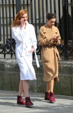 ALEXINA GRAHAM and LUMA GROTHE Shooting for L’Oreal at Carreaux Du Temple in Paris 03/26/2018