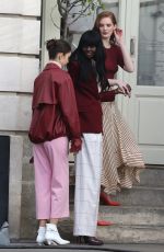 ALEXINA GRAHAM and LUMA GROTHE Shooting for L’Oreal at Carreaux Du Temple in Paris 03/26/2018