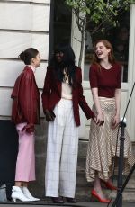 ALEXINA GRAHAM and LUMA GROTHE Shooting for L’Oreal at Carreaux Du Temple in Paris 03/26/2018