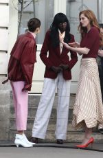 ALEXINA GRAHAM and LUMA GROTHE Shooting for L’Oreal at Carreaux Du Temple in Paris 03/26/2018