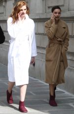 ALEXINA GRAHAM and LUMA GROTHE Shooting for L’Oreal at Carreaux Du Temple in Paris 03/26/2018
