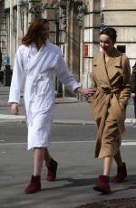 ALEXINA GRAHAM and LUMA GROTHE Shooting for L’Oreal at Carreaux Du Temple in Paris 03/26/2018