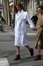 ALEXINA GRAHAM and LUMA GROTHE Shooting for L’Oreal at Carreaux Du Temple in Paris 03/26/2018