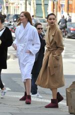 ALEXINA GRAHAM and LUMA GROTHE Shooting for L’Oreal at Carreaux Du Temple in Paris 03/26/2018