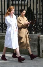 ALEXINA GRAHAM and LUMA GROTHE Shooting for L’Oreal at Carreaux Du Temple in Paris 03/26/2018