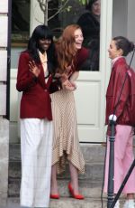 ALEXINA GRAHAM and LUMA GROTHE Shooting for L’Oreal at Carreaux Du Temple in Paris 03/26/2018