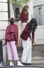 ALEXINA GRAHAM and LUMA GROTHE Shooting for L’Oreal at Carreaux Du Temple in Paris 03/26/2018
