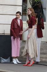 ALEXINA GRAHAM and LUMA GROTHE Shooting for L’Oreal at Carreaux Du Temple in Paris 03/26/2018
