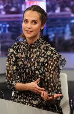 ALICIA VIKANDER at El Hormiguero TV Show in Madrid 03/15/2018