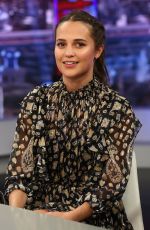 ALICIA VIKANDER at El Hormiguero TV Show in Madrid 03/15/2018