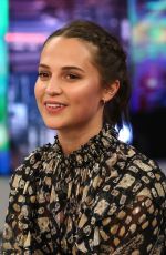 ALICIA VIKANDER at El Hormiguero TV Show in Madrid 03/15/2018