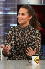 ALICIA VIKANDER at El Hormiguero TV Show in Madrid 03/15/2018